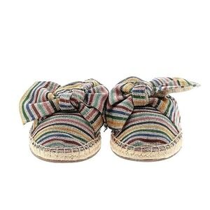 Sam‎ Edelman 9.5 Women's Lulu Canvas Bow Tie Espadrille Slide Mules